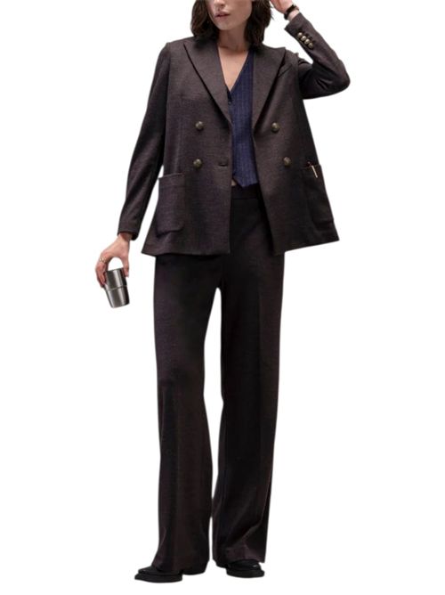 giacca donna in lana diagonale antracite Circolo 1901 | FD3760C187